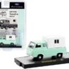 1965 Ford Econoline Pickup Truck with Camper Shell Mint Green and White Limited Edition to 4400 pieces Worldwide 1/64 Diecast Model Car by M2 Machines