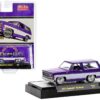 1973 Chevrolet K5 Blazer Purple Metallic and White Limited Edition to 6600 pieces Worldwide 1/64 Diecast Model Car by M2 Machines