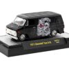 1971 Chevrolet G10 Van Black Metallic with Graphics “Lowriders” Limited Edition to 4400 pieces Worldwide 1/64 Diecast Model Car by M2 Machines