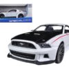 2014 Ford Mustang “Street Racer” White with Black Hood “Special Edition” Series 1/24 Diecast Model Car by Maisto