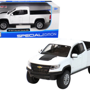 2017 Chevrolet Colorado ZR2 Pickup Truck White 1/27 Diecast Model Car by Maisto