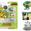 “Teenage Mutant Ninja Turtles” 3 piece Set “Nickelodeon” “Nano Hollywood Rides” Series Diecast Model Cars by Jada