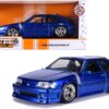 1989 Ford Mustang GT 5.0 Candy Blue with Silver Stripes “Bigtime Muscle” 1/24 Diecast Model Car by Jada