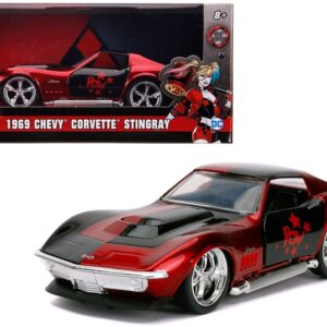 1969 Chevrolet Corvette Stingray “Harley Quinn” “DC Comics” “Hollywood Rides” Series 1/32 Diecast Model Car by Jada