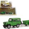 1972 Nissan Patrol Green with 1/4 Ton Cargo Trailer “Hitch & Tow” Series 25 1/64 Diecast Model Car by Greenlight