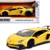 Lamborghini Aventador SV Yellow “Hyper-Spec” 1/24 Diecast Model Car by Jada