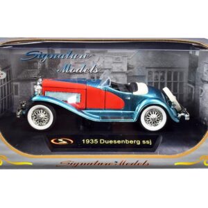 1935 Duesenberg SSJ Convertible Blue and Red 1/32 Diecast Model Car by Signature Models