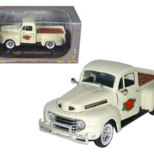 1949 Ford F-1 Delivery Pickup Truck Cream with Tomato Crates 1/32 Diecast Model Car by Signature Models