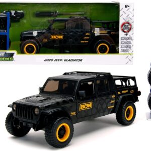 2020 Jeep Gladiator Pickup Truck “B&M” Black with Graphics with Extra Wheels “Just Trucks” Series 1/24 Diecast Model Car by Jada