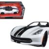 2014 Chevrolet Corvette Stingray Convertible White/Black “Modern Muscle” 1/24 Diecast Model Car by Maisto