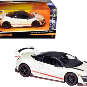 2018 Acura NSX Pearl White with Carbon Top “Exotics” 1/24 Diecast Model Car by Maisto