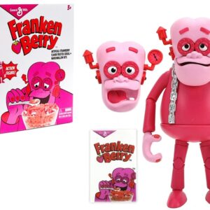 Franken Berry 6.25″ Moveable Figurine with Alternate Head and Cereal Box “General Mills” 1/12 Scale by Jada