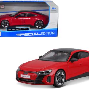 2022 Audi RS e-Tron GT Red with Black Top and Sunroof “Special Edition” Series 1/25 Diecast Model Car by Maisto