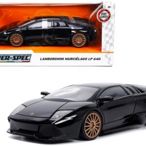 Lamborghini Murcielago LP640 Black with Copper Wheels “Hyper-Spec” Series 1/24 Diecast Model Car by Jada