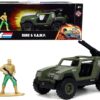 V.A.M.P. Olive Green and Duke Diecast Figurine “G.I. Joe” “Hollywood Rides” Series 1/32 Diecast Model Car by Jada