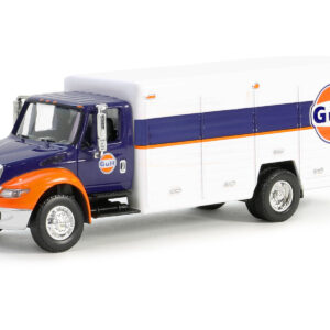 International Durastar 4400 Delivery Truck “Gulf Oil” Dark Blue and White “H.D. Trucks” Series 25 1/64 Diecast Model Car by Greenlight