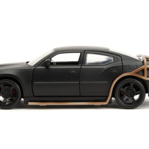 2006 Dodge Charger Matt Black with Outer Cage “Fast & Furious” Movie 1/24 Diecast Model Car by Jada