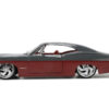 1967 Chevrolet Impala SS Gray and Burgundy with Burgundy Interior “Bigtime Muscle” Series 1/24 Diecast Model Car by Jada