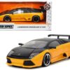 Lamborghini Murcielago LP 640 Yellow Metallic and Matt Black “Hyper-Spec” Series 1/24 Diecast Model Car by Jada