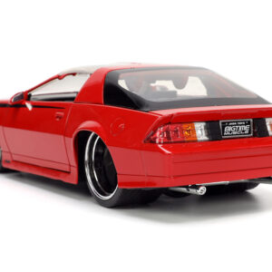 1985 Chevrolet Camaro Red with Black Stripes “Bigtime Muscle” Series 1/24 Diecast Model Car by Jada