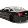 2008 Ford Shelby Mustang GT-500KR Silver and Black with Red Stripes “Bigtime Muscle” Series 1/24 Diecast Model Car by Jada