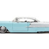 1955 Chevrolet Bel Air Light Blue and Silver Metallic “Bad Guys” “Bigtime Muscle” Series 1/24 Diecast Model Car by Jada