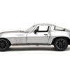 1966 Chevrolet Corvette Silver Metallic with Bronze Stripes “Bigtime Muscle” Series 1/24 Diecast Model Car by Jada