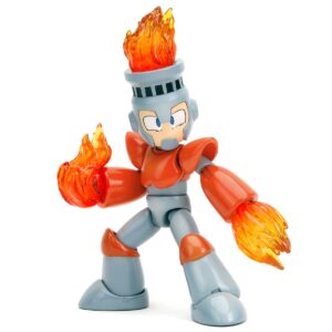 Fire Man 5.5″ Moveable Figure with Accessories and Alternate Head and Hands “Mega Man” (1987) Video Game model by Jada