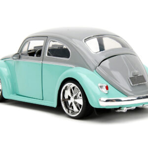 1959 Volkswagen Beetle Gray and Light Blue “Punch Buggy” Series 1/24 Diecast Model Car by Jada