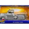 1951 Chevrolet 3100 Pickup Truck Lowrider Silver Metallic and Gray “Street Low” Series 1/24 Diecast Model Car by Jada