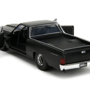 1967 Chevrolet El Camino Matt Black “Fast & Furious” Series 1/32 Diecast Model Car by Jada