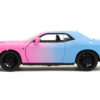 2015 Dodge Challenger SRT Hellcat Pink and Blue “Pink Slips” Series 1/24 Diecast Model Car by Jada