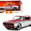 1967 Chevrolet Camaro Candy Red and Silver Metallic “Bigtime Muscle” Series 1/24 Diecast Model Car by Jada