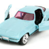 1966 Chevrolet Corvette Light Blue with Pink Tinted Windows “Pink Slips” Series 1/32 Diecast Model Car by Jada