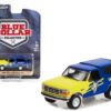 1996 Ford Bronco XL Blue and Yellow “Michelin Tires” “Blue Collar Collection” Series 11 1/64 Diecast Model Car by Greenlight