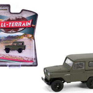 1962 Nissan Patrol Matt Olive Green “All Terrain” Series 16 1/64 Diecast Model Car by Greenlight