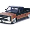 1985 Chevrolet C-10 Pickup Truck Black with Stripes and Paradox Wheels “Just Trucks” Series 1/24 Diecast Model Car by Jada