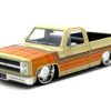 1985 Chevrolet C-10 Pickup Truck Beige with Stripes and Lowenhart Wheels “Just Trucks” Series 1/24 Diecast Model Car by Jada