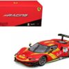 Ferrari 296 GT3 #71 Red “Francorchamps Motors” (2022) “Racing” Series with Display Case 1/43 Diecast Model Car by Bburago