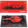 Ferrari SF-23 #55 Carlos Sainz “Formula One F1 World Championship” (2023) with Display Case “Formula Racing” Series 1/43 Diecast Model Car by Bburago