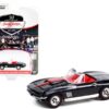 1967 Chevrolet Corvette Convertible Black with Red Stripe and Red Interior (Lot #1367) Barrett Jackson “Scottsdale Edition” Series 8 1/64 Diecast Model Car by Greenlight