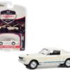 1965 Shelby GT350 White with Blue Stripes (Lot #1381) Barrett Jackson “Scottsdale Edition” Series 12 1/64 Diecast Model Car by Greenlight