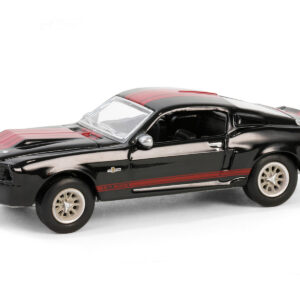 1967 Ford Mustang Eleanor Raven Black with Red Stripes (Scottsdale 2023) Barrett Jackson “Scottsdale Edition” Series 14 1/64 Diecast Model Car by Greenlight