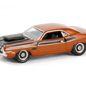 1970 Dodge Challenger T/A Burnt Orange Metallic with Black Hood and Stripes (Palm Beach 2023) Barrett Jackson “Scottsdale Edition” Series 14 1/64 Diecast Model Car by Greenlight