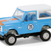 1971 Ford Bronco Custom #71 Blue with Orange Stripe and White Top (Las Vegas 2023) Barrett Jackson “Scottsdale Edition” Series 14 1/64 Diecast Model Car by Greenlight