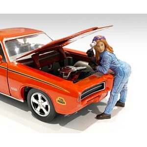 Retro Female Mechanic I Figurine for 1/18 Scale Models by American Diorama