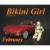 February Bikini Calendar Girl Figurine for 1/24 Scale Models by American Diorama