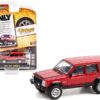 1984 Jeep Cherokee Chief Red with Black Stripes “Only in a Jeep Cherokee” “Vintage Ad Cars” Series 5 1/64 Diecast Model Car by Greenlight