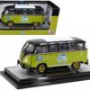 1960 Volkswagen Microbus Deluxe U.S.A. Model Lime Green and Black “EMPI Equipped” Limited Edition to 6550 pieces Worldwide 1/24 Diecast Model Car by M2 Machines