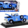 1958 Chevrolet Apache Stepside Pickup Truck “Pan Am” Ground Crew Light Blue with White Top Limited Edition to 6880 pieces Worldwide 1/24 Diecast Model Car by M2 Machines